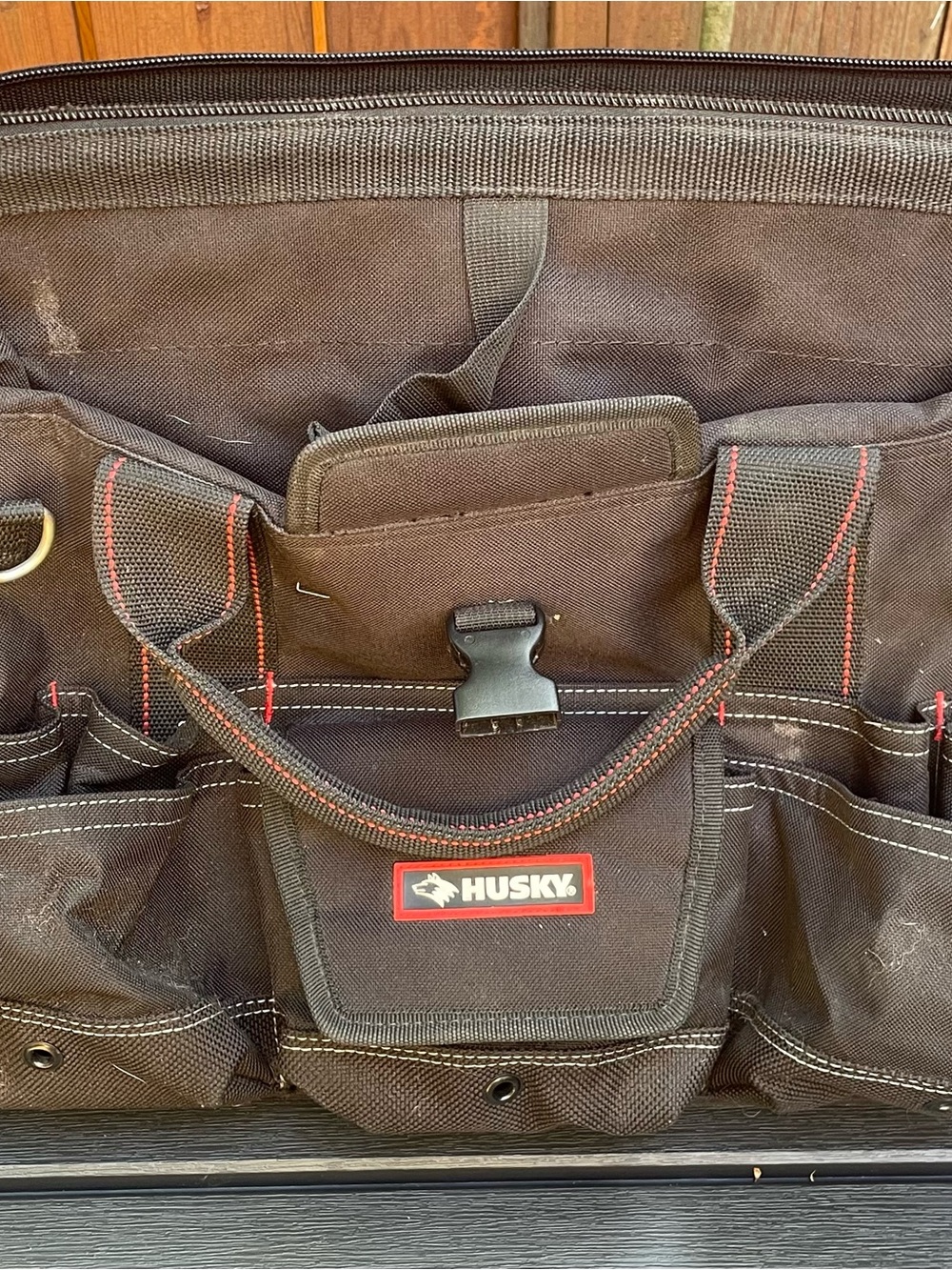 Black Multi-Pocket Tool Bag Organizer